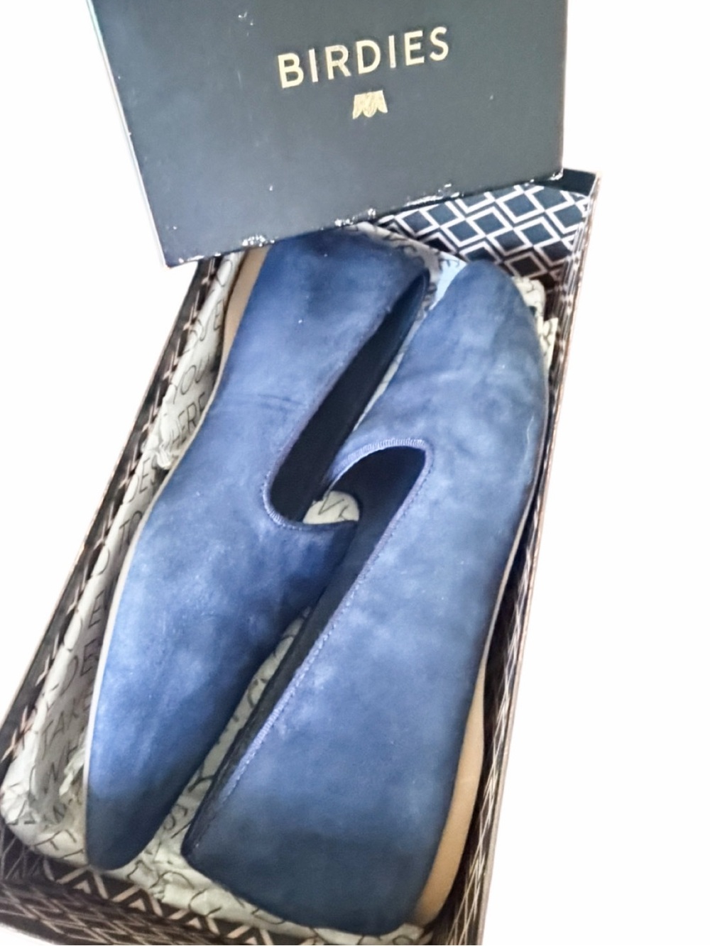 New in box- Birdies Heron Blue Velvet Classic
Loafers, women size 9 - Picture 2 of 10